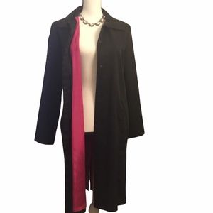 Rare Black Hot Pink SKY David Park Jacket Trench